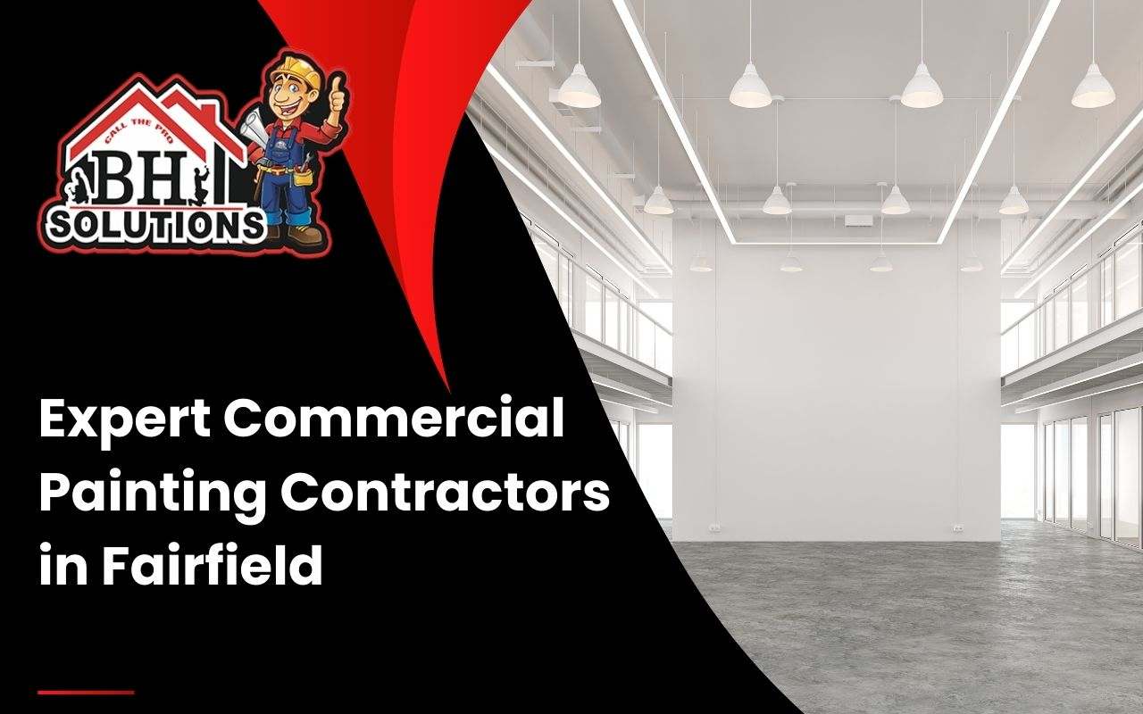 Office space with freshly painted walls reflecting company branding.