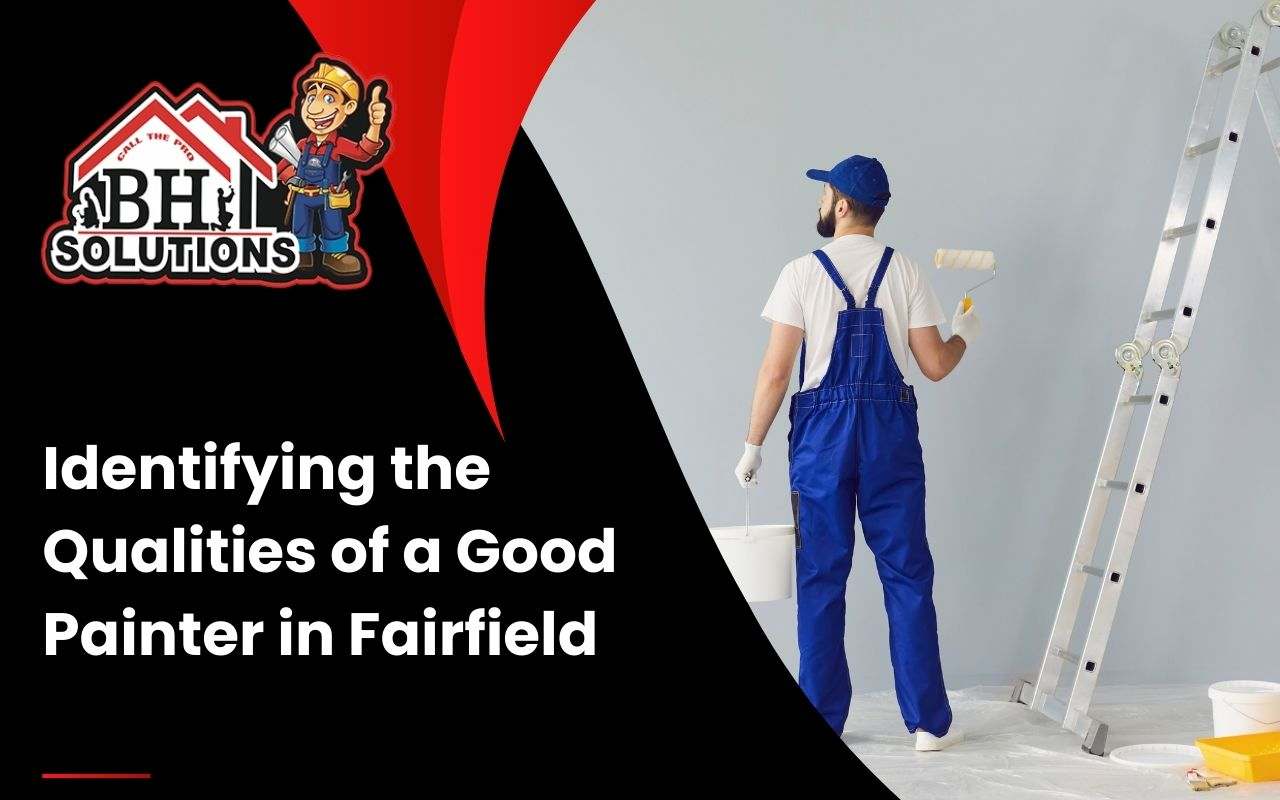 Painter carefully sanding a wall to prepare for a smooth finish in Fairfield.