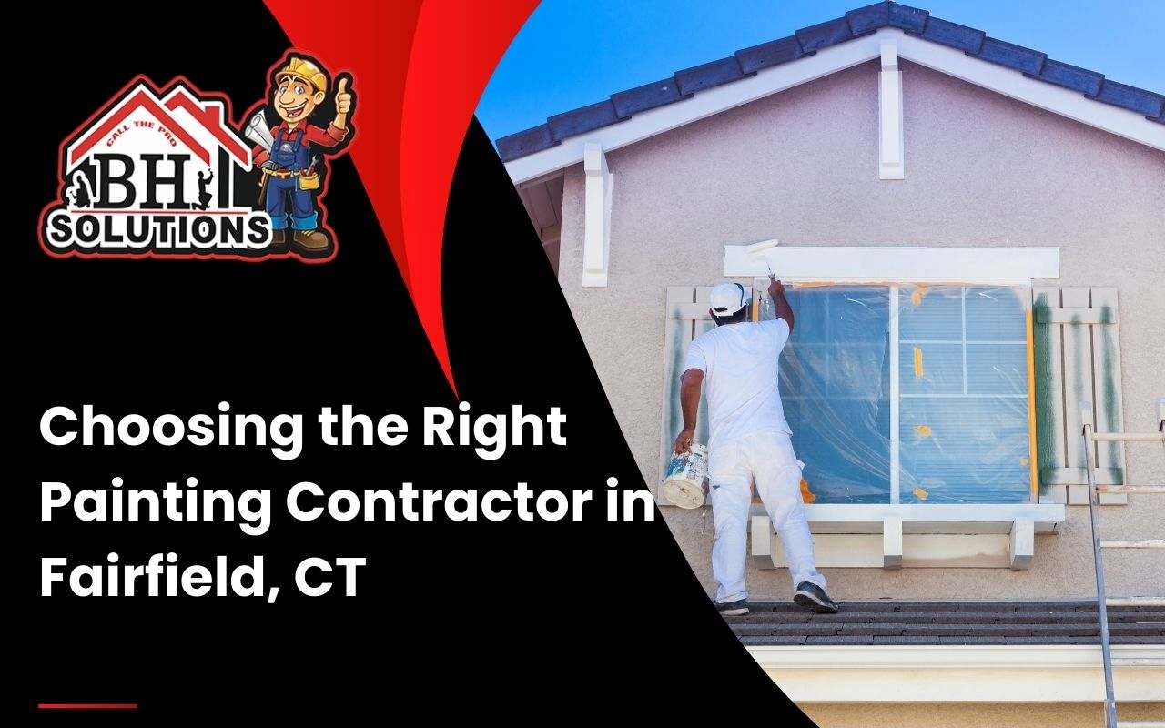 Homeowner researching painting contractors online in Fairfield.