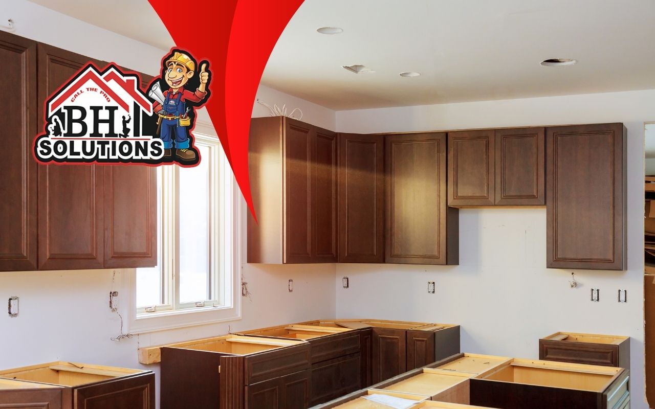 Kitchen with a central island providing extra counter space and seating.