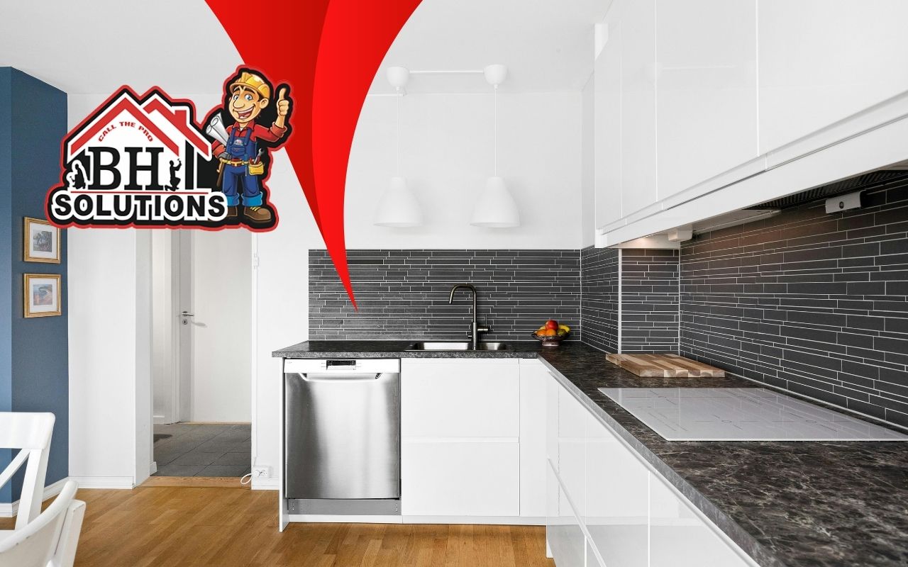 Quartz countertops offering a sleek and low-maintenance kitchen surface.