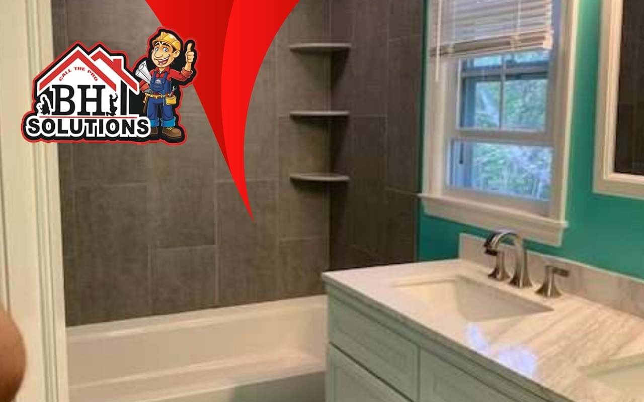 Toe-kick lighting and backlit mirror in modern bath remodel