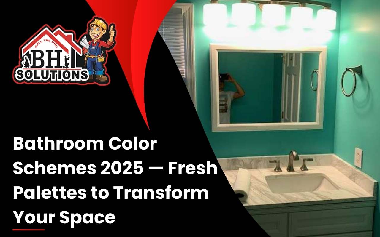 Modern bathroom with sage green walls and white tile