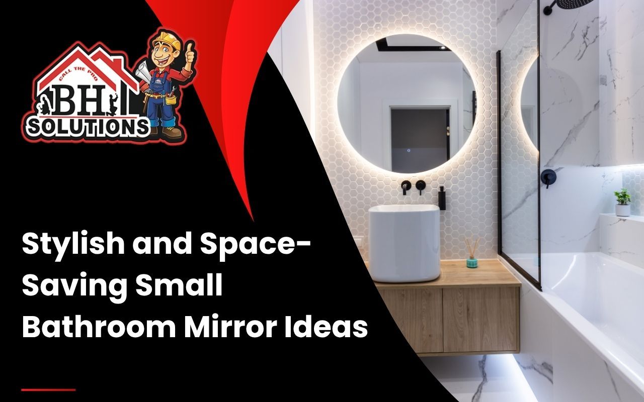 Oval bathroom mirror paired with minimalist sink