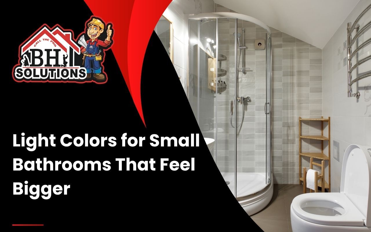 Light gray and white color scheme in a small bathroom