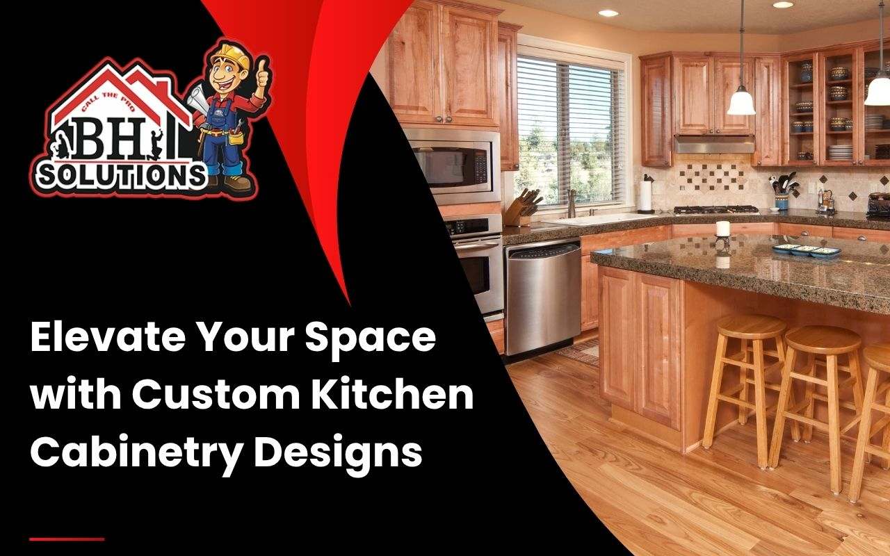 Custom wood kitchen cabinets with soft-close drawers