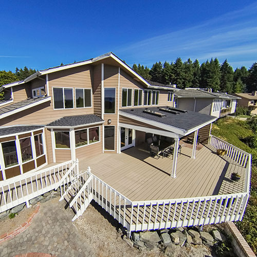 Beautiful composite deck by a Home Remodeling Contractor in Danbury, CT