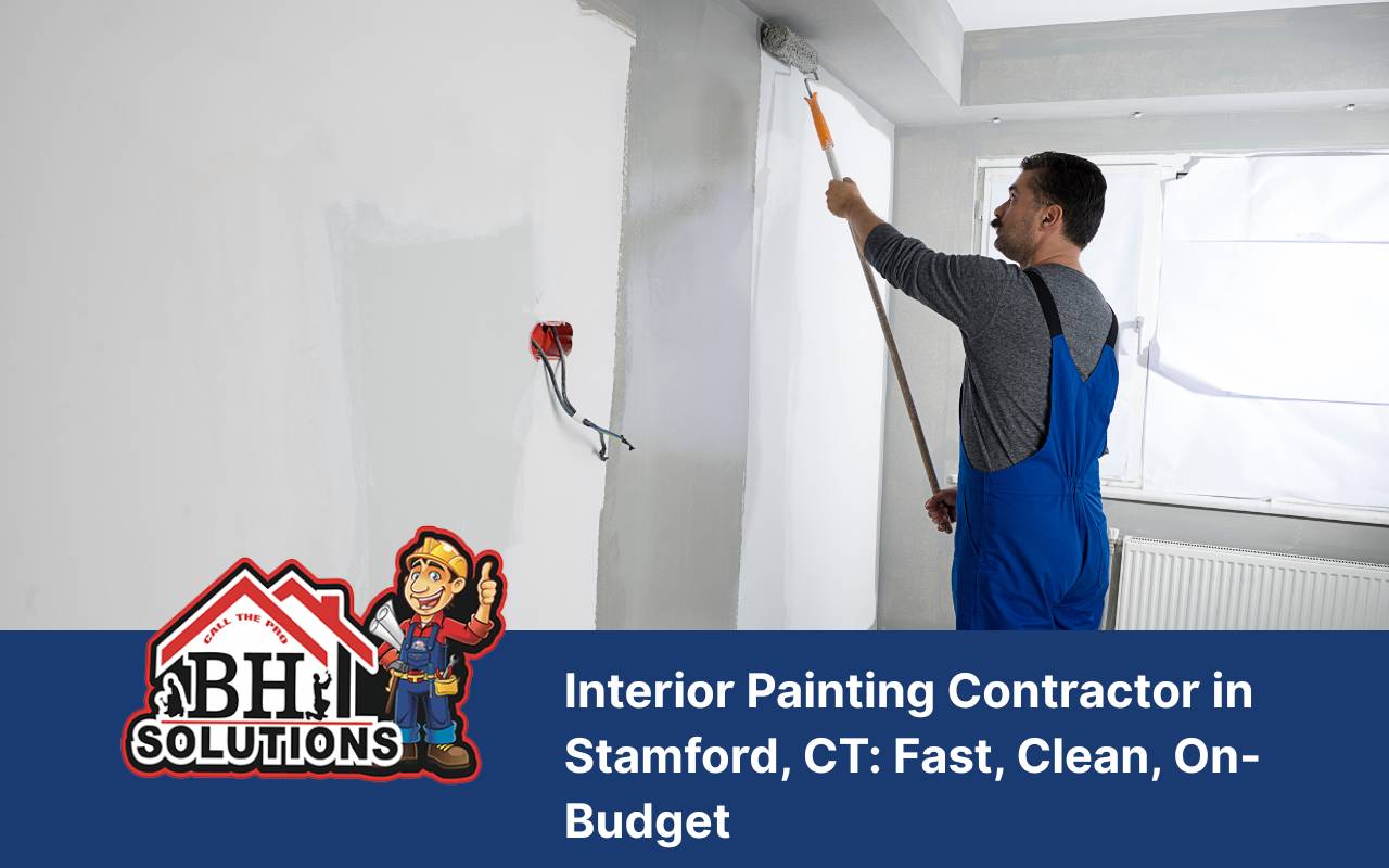 Interior painting contractor Stamford providing expert wall and ceiling finishes