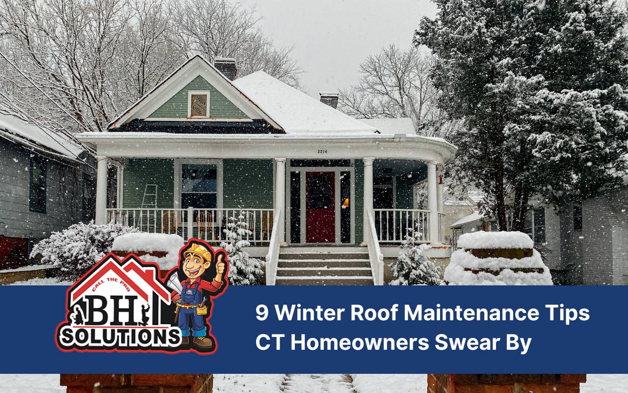Roof in Connecticut maintained with winter roof maintenance tips