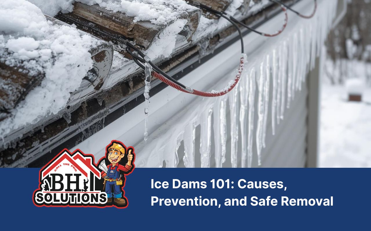 Heat cables for ice dam removal along roof eaves