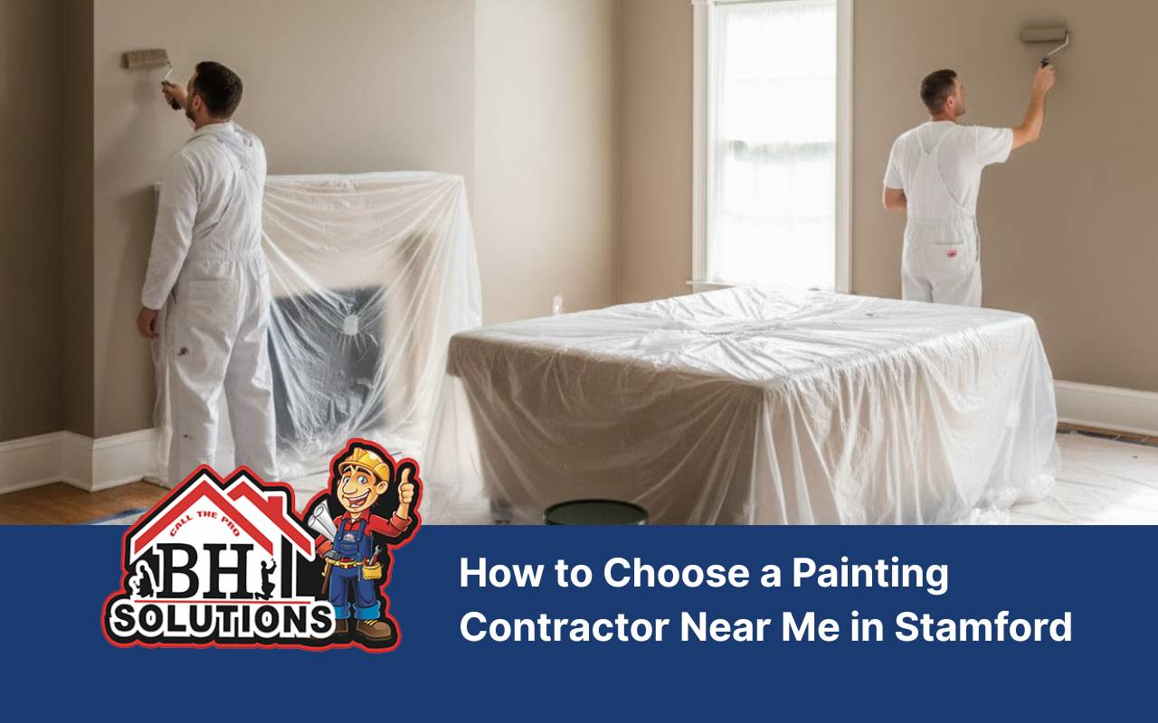 Interior living room freshly painted by a Painting Contractor Near Me in Stamford