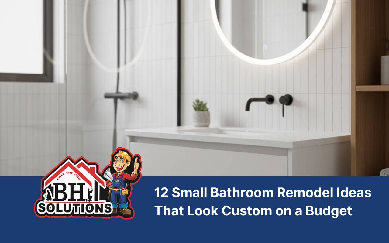 Small Bathroom Remodel Ideas with a white floating vanity and open floor space for a brighter, larger look.