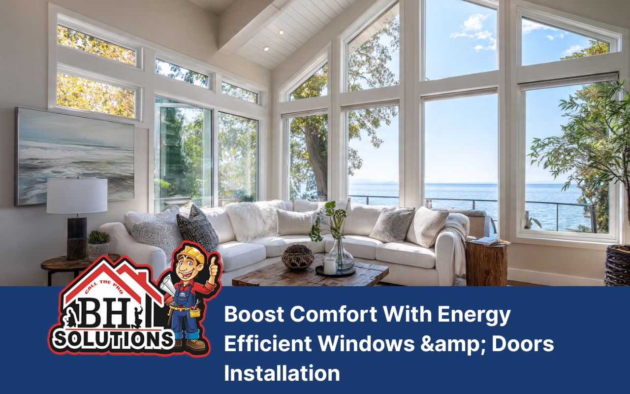 Energy Efficient Windows & Doors installed in a bright living room for steady indoor comfort