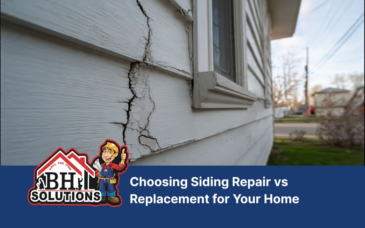 Insulation layer added during Siding Repair vs Replacement to improve R-value and energy efficiency