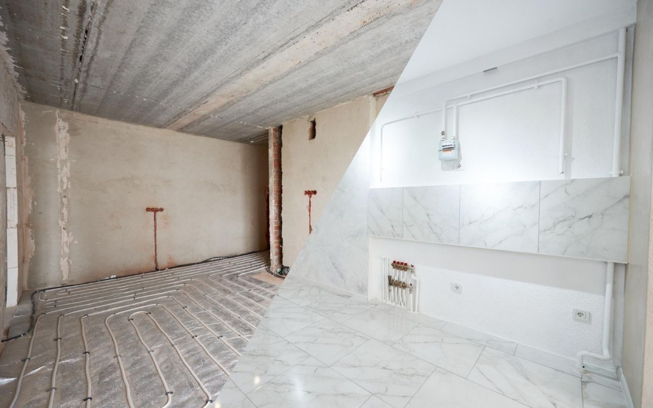 Complete bathroom reconstruction project in Westchester County home