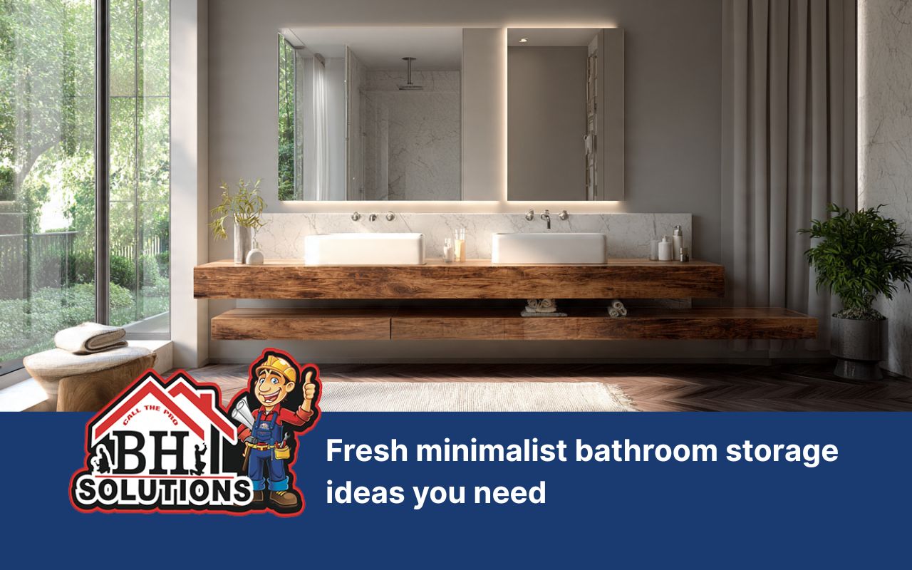 Trending bathroom storage ideas with a floating vanity and open floor space for a minimalist look