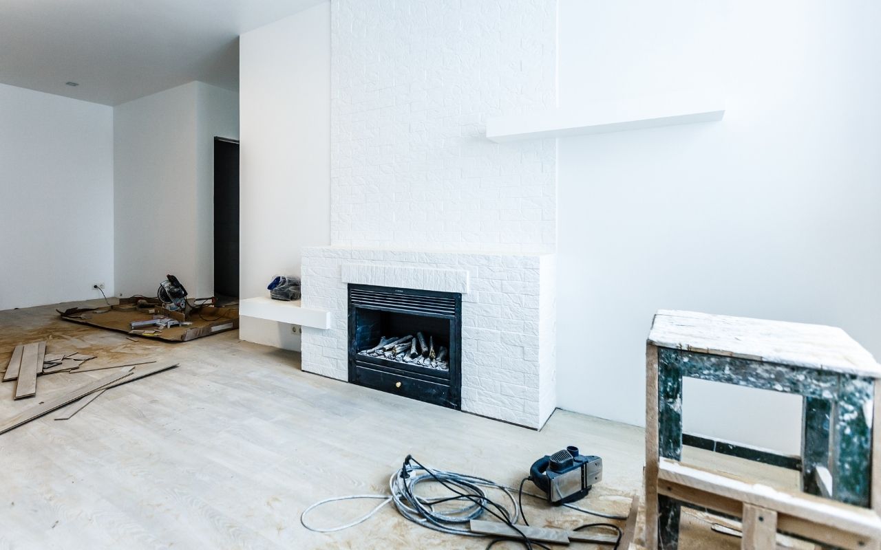 Restored walls and flooring after residential water damage repairs