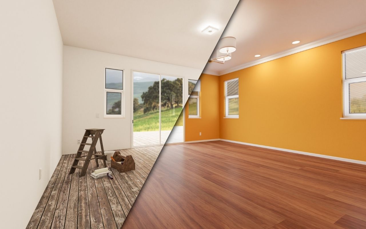 Interior painting services with clean lines and smooth coverage