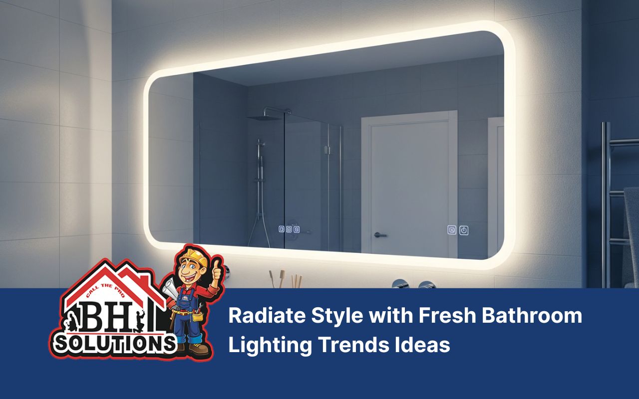 LED mirror design inspired by bathroom lighting trends