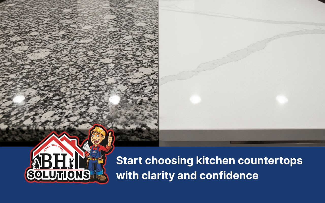choosing kitchen countertops with quartz vs granite comparison