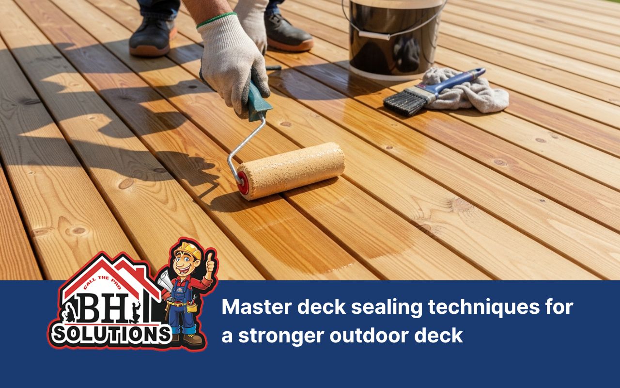 deck sealing techniques during deck cleaning and prep