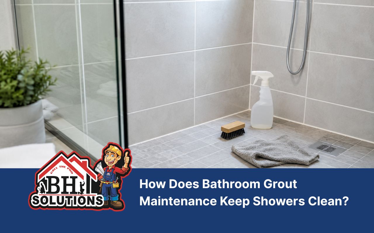 bathroom grout maintenance for clean tile lines in a shower
