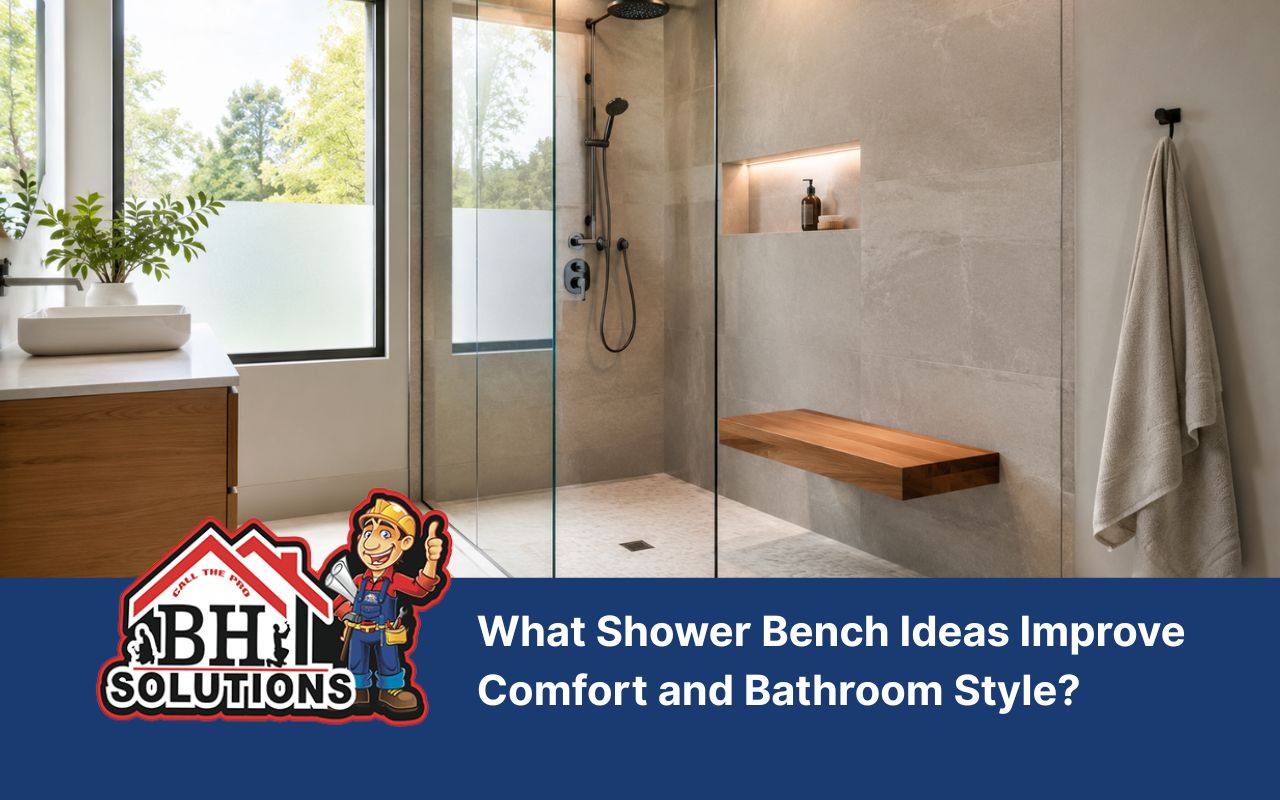 shower bench ideas with a floating seat in a modern bathroom